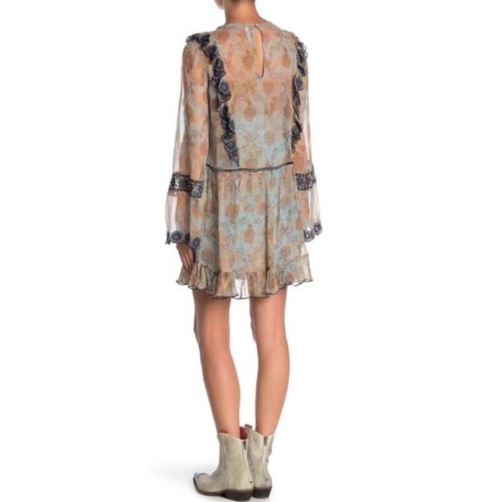 Free People Country Roads Bell Sleeve Mini Dress - Picture 2 of 6